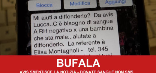 Esempio SMS Bufala